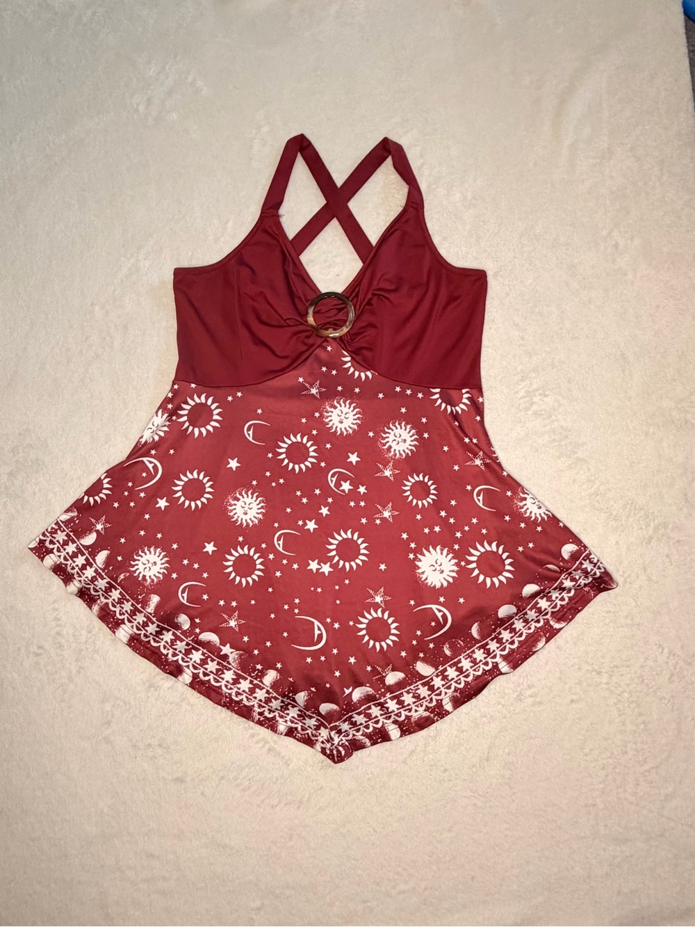 Womenβs Burgundy Celestial Camisole Top